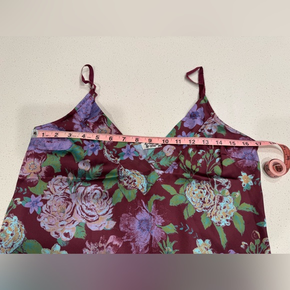 NWOT Free People Intimately Purple Floral Cami - Adjustable V-Neck Top - Picture 5 of 13